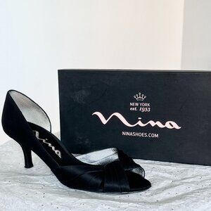 Nina Evening Satin Shoes. Worn twice